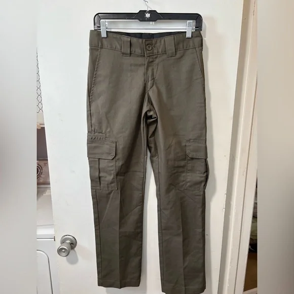 Dickies Flex Straight Pants Size 28 Mens Cargo Dark Olive Green Straight - Picture 2 of 11